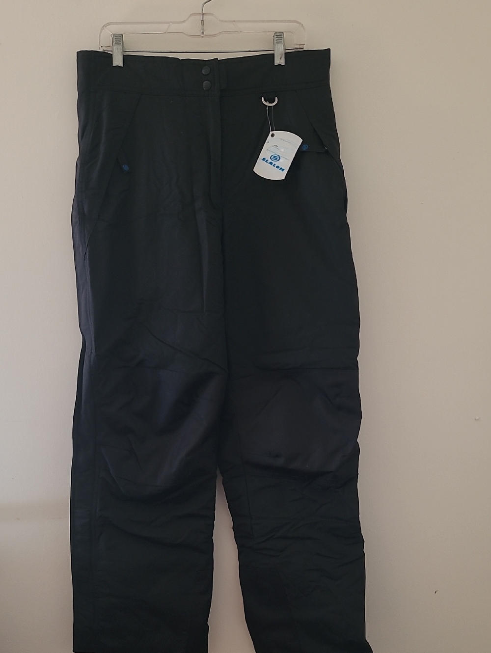 Women's Black Outdoor Snow Pants - Slalom Size Large